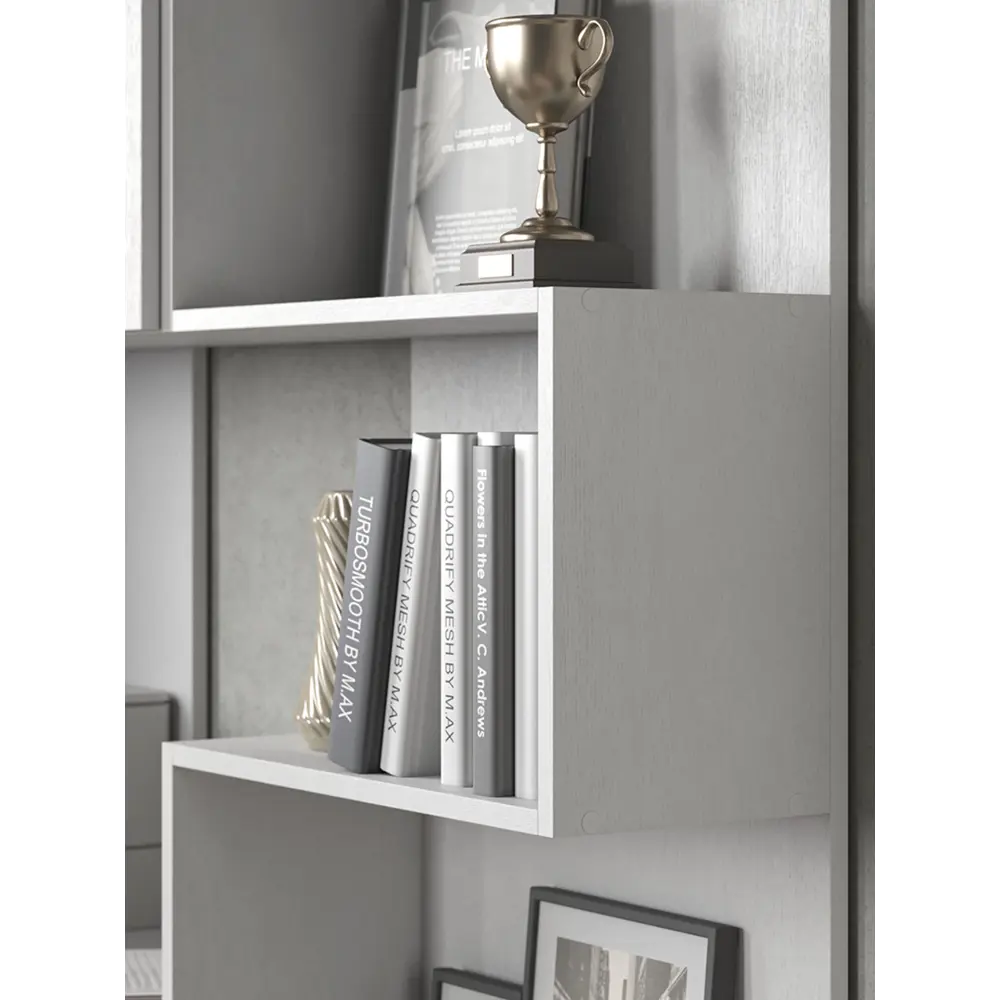 Фото 6 Стол компьютерный Сима-ленд Брауни левый 128x200x145 см ЛДСП цвет белый