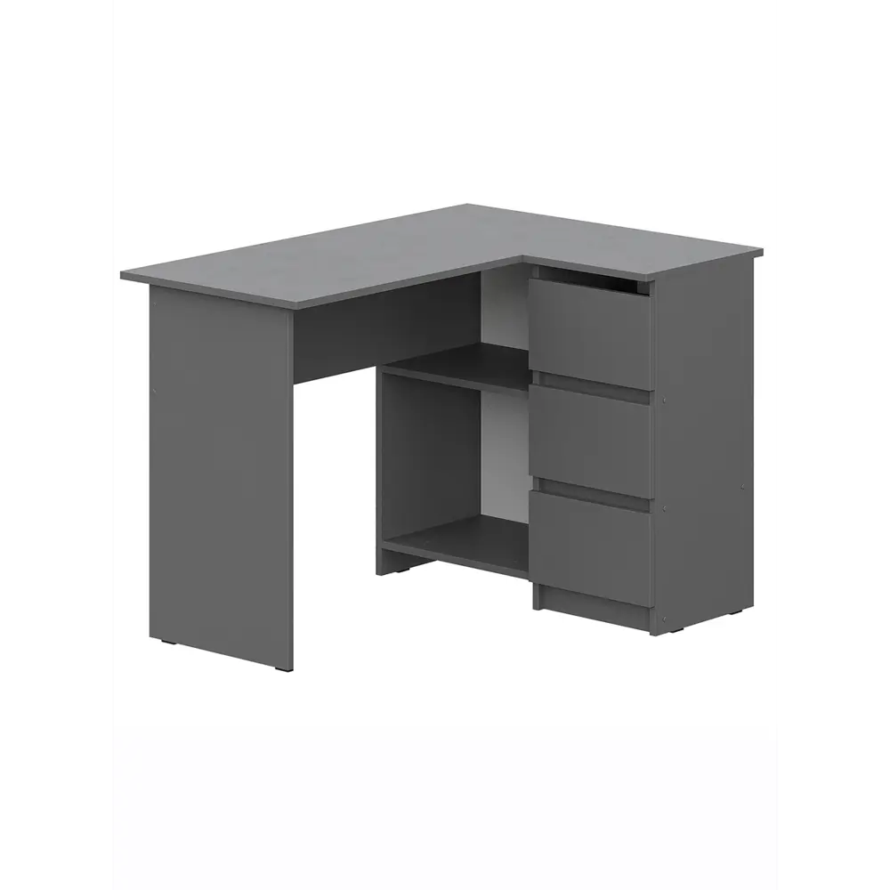 Фото Стол письменный Сима-ленд Денвер 109x83x75 см ЛДСП цвет графит Фото Стол письменный Сима-ленд Денвер 109x83x75 см ЛДСП цвет графит