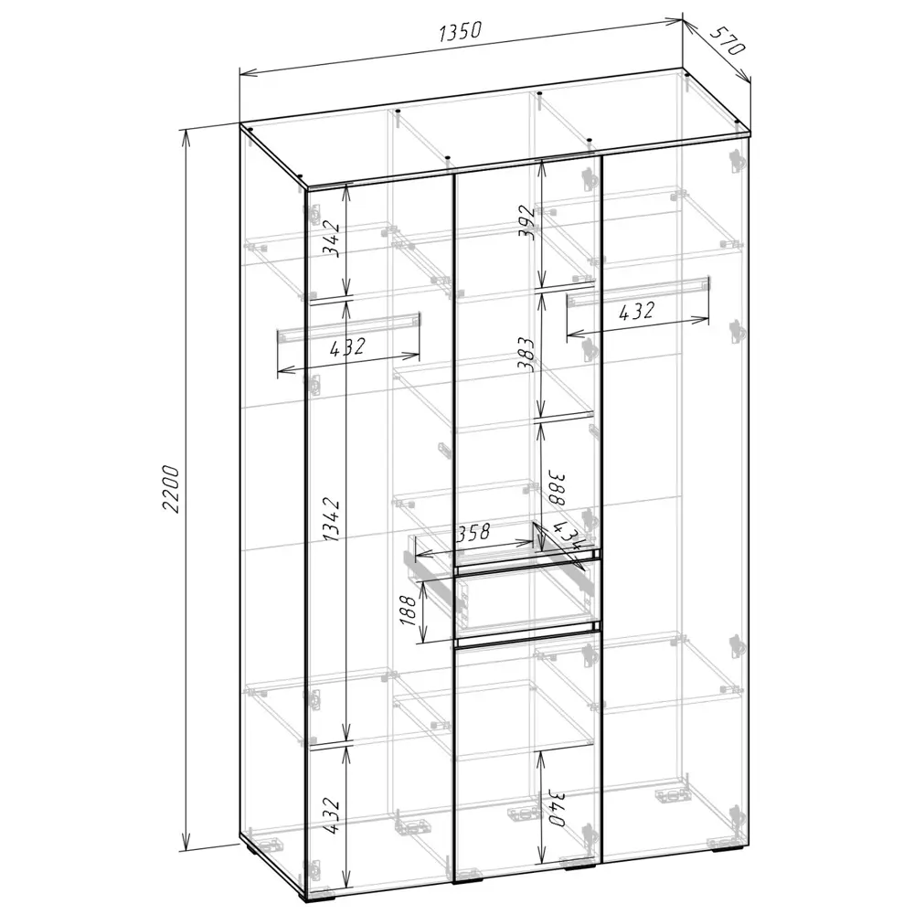 Фото 3 Шкаф распашной Сима-ленд Лора с 2 дверями 220x15x57 см ЛДСП цвет крафт золотой/белый Фото 3 Шкаф распашной Сима-ленд Лора с 2 дверями 220x15x57 см ЛДСП цвет крафт золотой/белый