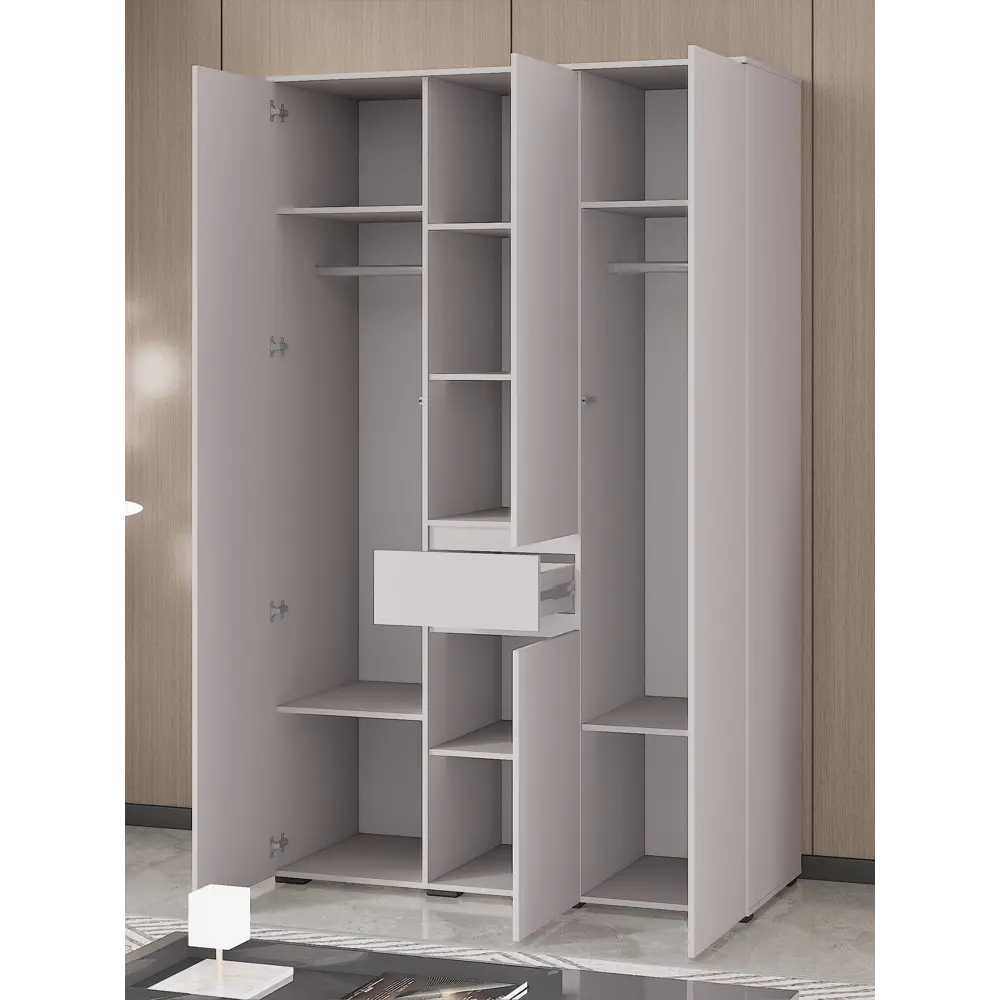 Фото 3 Шкаф распашной Сима-ленд Лора с 3 дверями 220x135x57 см ЛДСП цвет кашемир Фото 3 Шкаф распашной Сима-ленд Лора с 3 дверями 220x135x57 см ЛДСП цвет кашемир