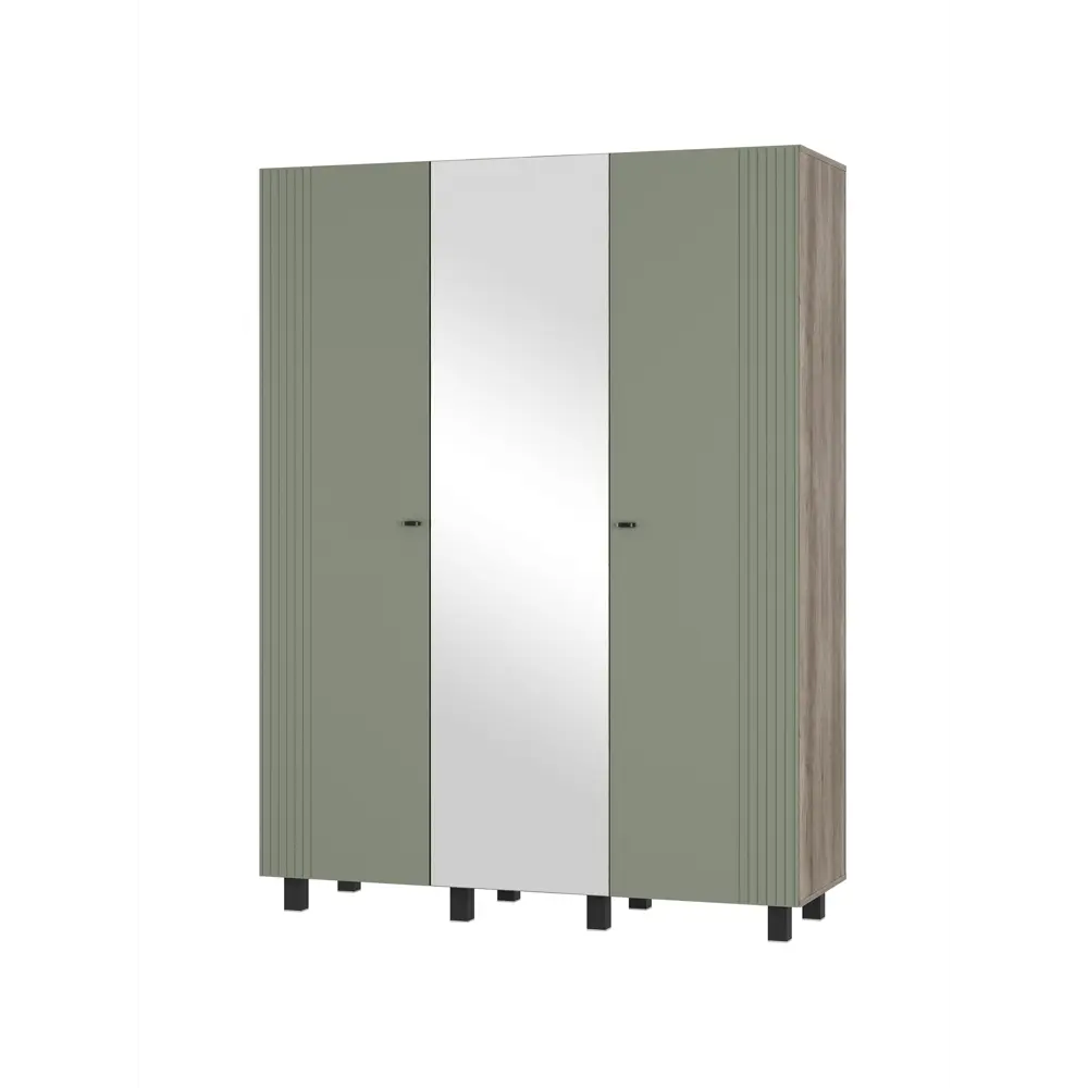 Фото 2 Шкаф распашной Сима-ленд Олива шк-08 с 3 дверями 150x201x51 см ЛДСП цвет дуб каньон/MF12 Фото 2 Шкаф распашной Сима-ленд Олива шк-08 с 3 дверями 150x201x51 см ЛДСП цвет дуб каньон/MF12