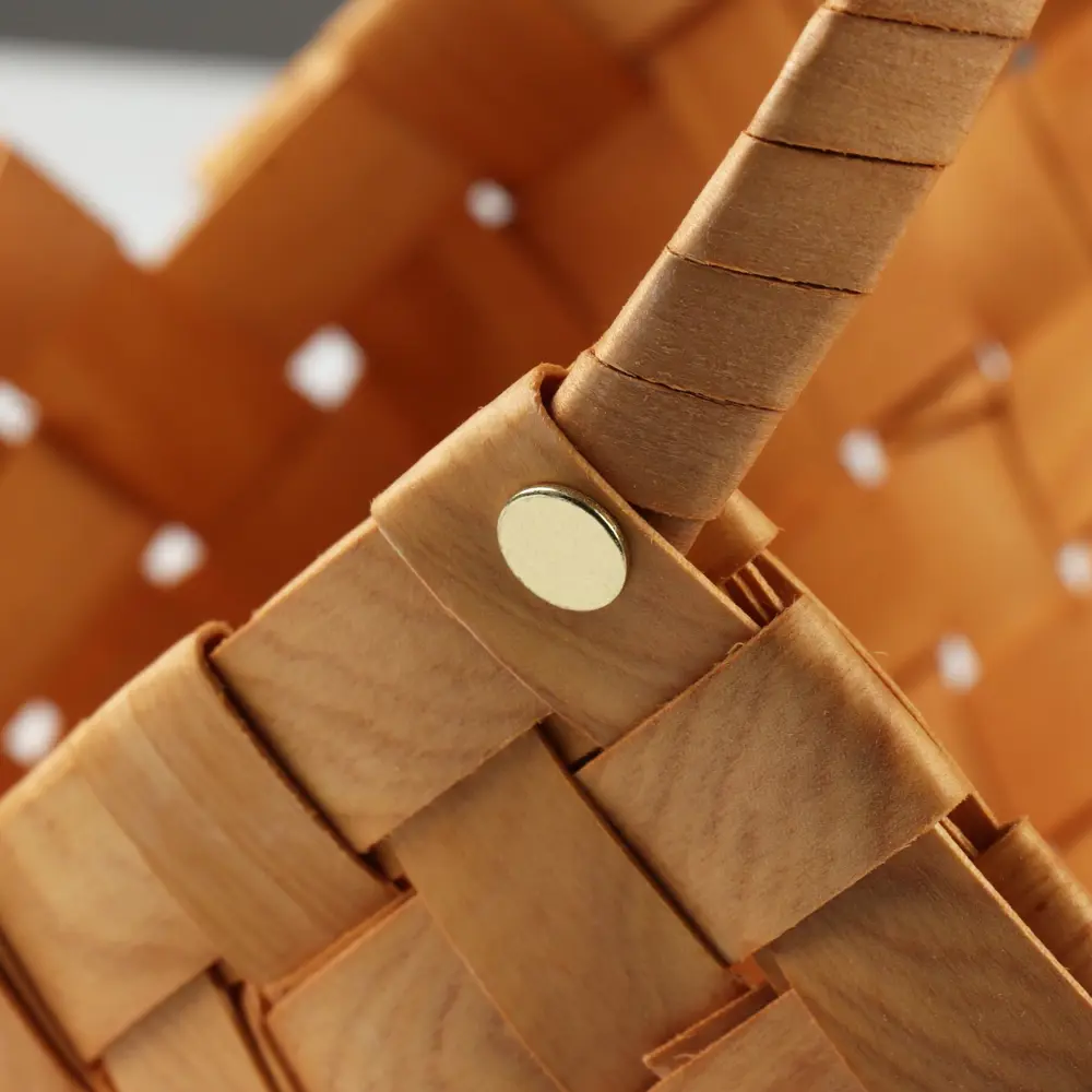 Фото 5 Набор корзин плетеных Сима-ленд 27x35x31 см пластик цвет жёлтый 2 шт.