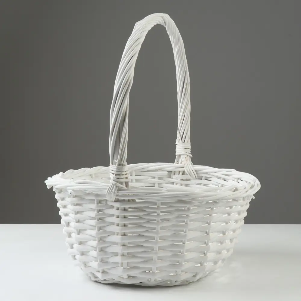 Фото 3 Набор корзин плетеных Сима-ленд 29x32x42 см пластик цвет белый 3 шт. Фото 3 Набор корзин плетеных Сима-ленд 29x32x42 см пластик цвет белый 3 шт.