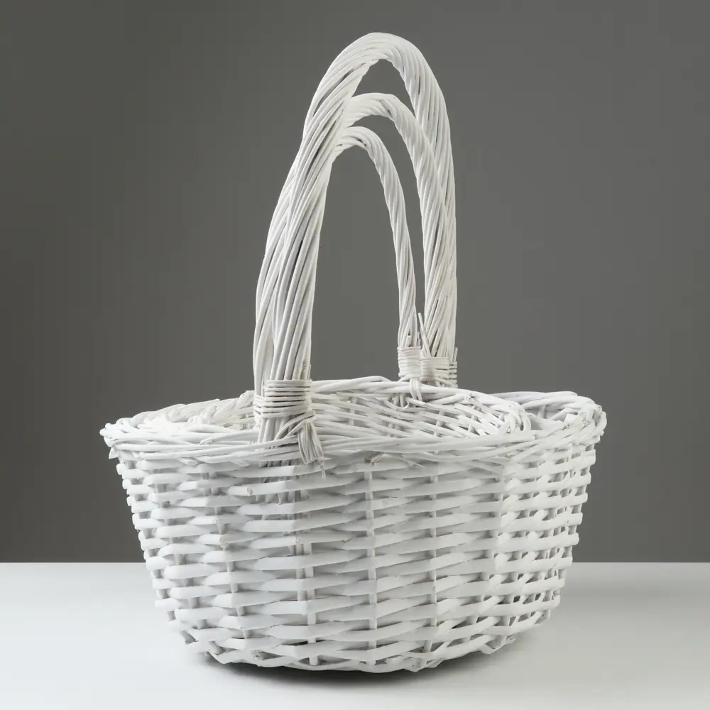 Фото 2 Набор корзин плетеных Сима-ленд 29x32x42 см пластик цвет белый 3 шт. Фото 2 Набор корзин плетеных Сима-ленд 29x32x42 см пластик цвет белый 3 шт.