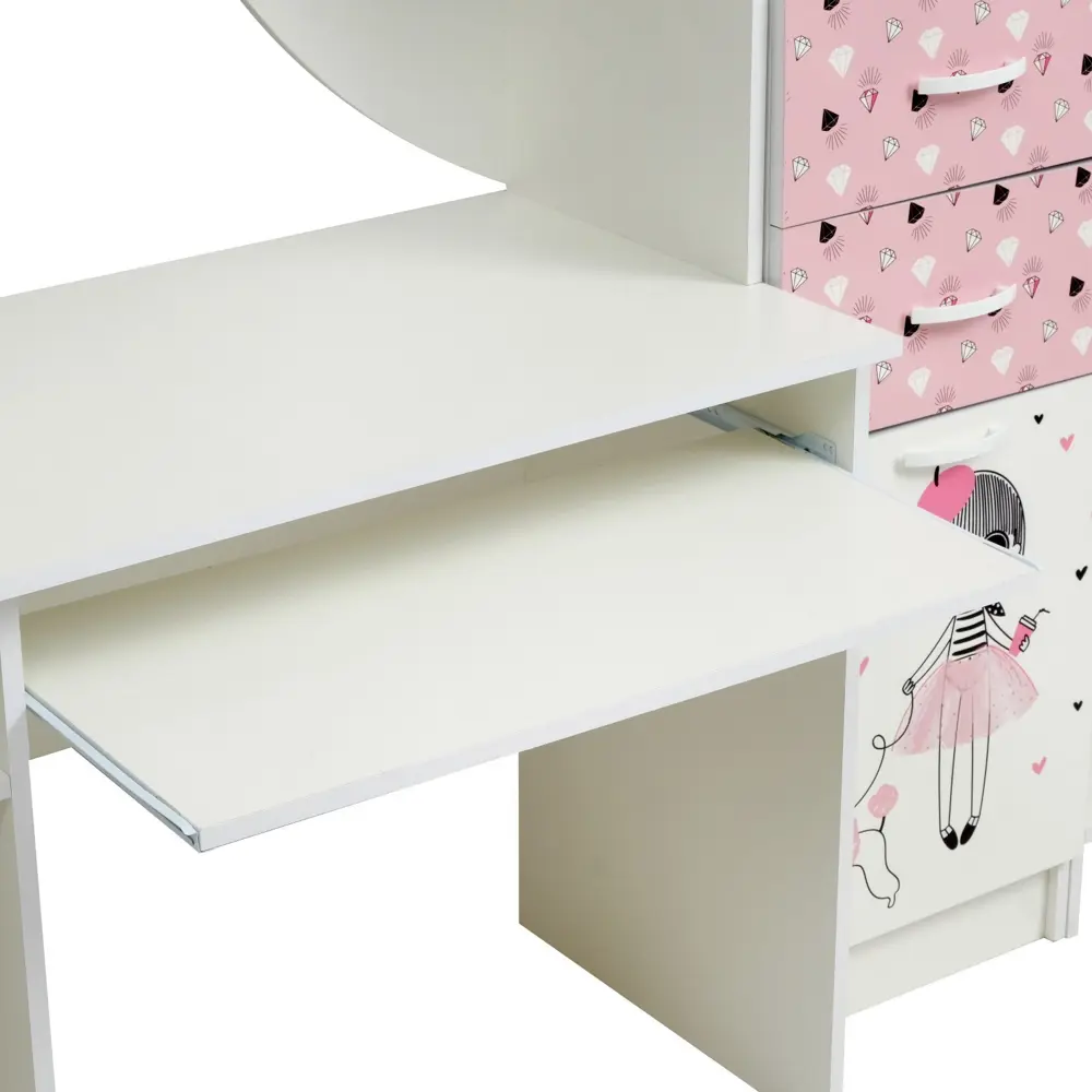 Фото 9 Детская стенка Миф мебель Мальвина 255x200x52 см ЛДСП цвет белый/фотопечать Фото 9 Детская стенка Миф мебель Мальвина 255x200x52 см ЛДСП цвет белый/фотопечать