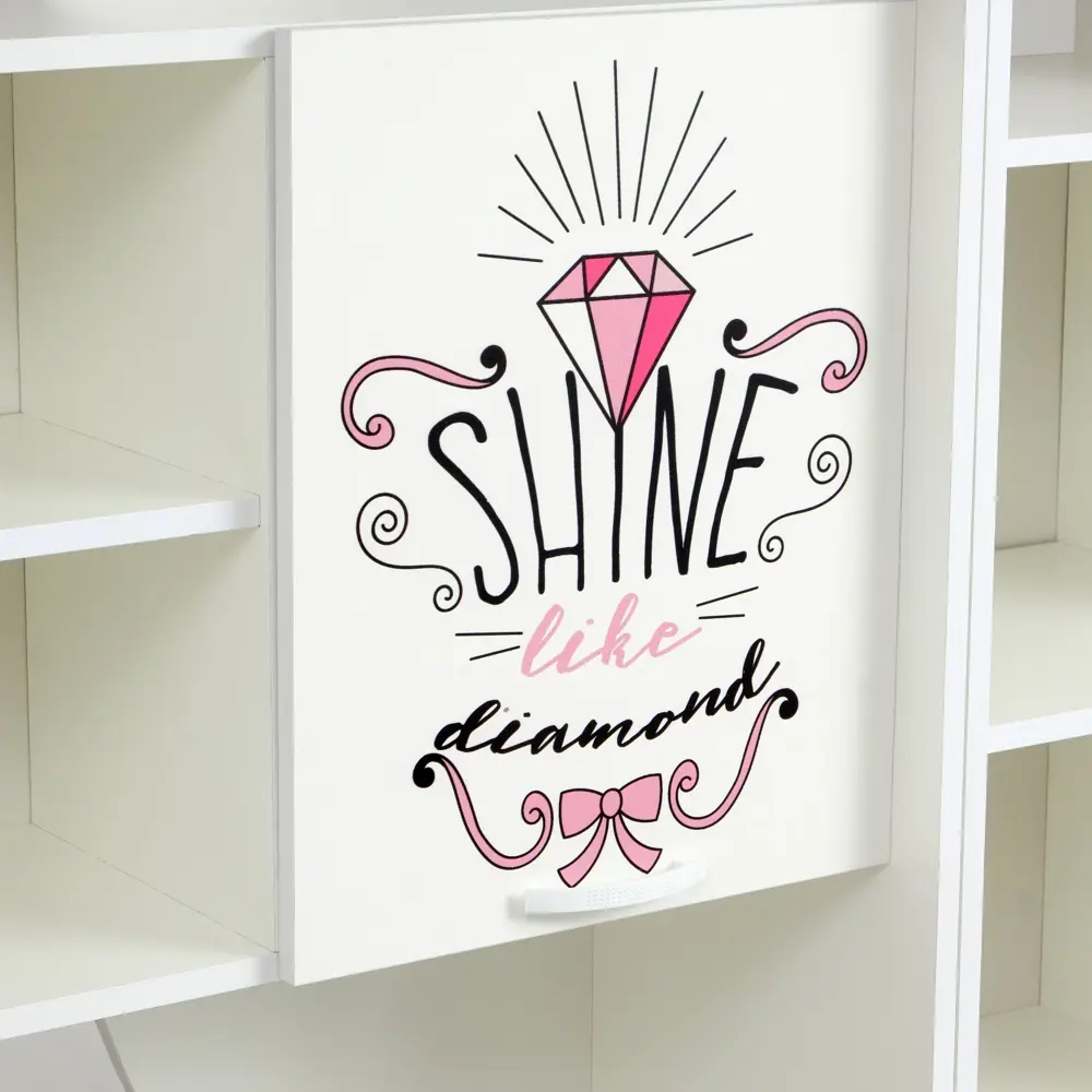 Фото 8 Детская стенка Миф мебель Мальвина 255x200x52 см ЛДСП цвет белый/фотопечать Фото 8 Детская стенка Миф мебель Мальвина 255x200x52 см ЛДСП цвет белый/фотопечать