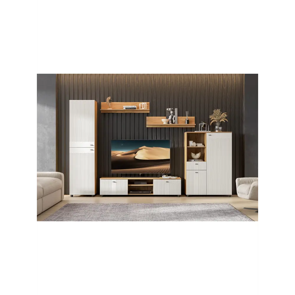 Фото 3 Шкаф-пенал Сима-ленд Милан с 1 дверью 50x41x191 см ЛДСП цвет белый/дуб золотой Фото 3 Шкаф-пенал Сима-ленд Милан с 1 дверью 50x41x191 см ЛДСП цвет белый/дуб золотой