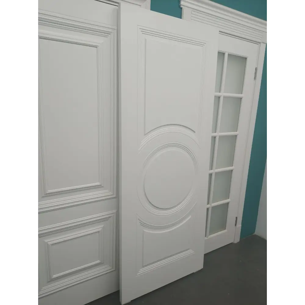 Фото 3 Комплект межкомнатной двери Wanmark Уно-5 глухая 190x60см эмаль цвет белый с коробом и наличниками Фото 3 Комплект межкомнатной двери Wanmark Уно-5 глухая 190x60см эмаль цвет белый с коробом и наличниками