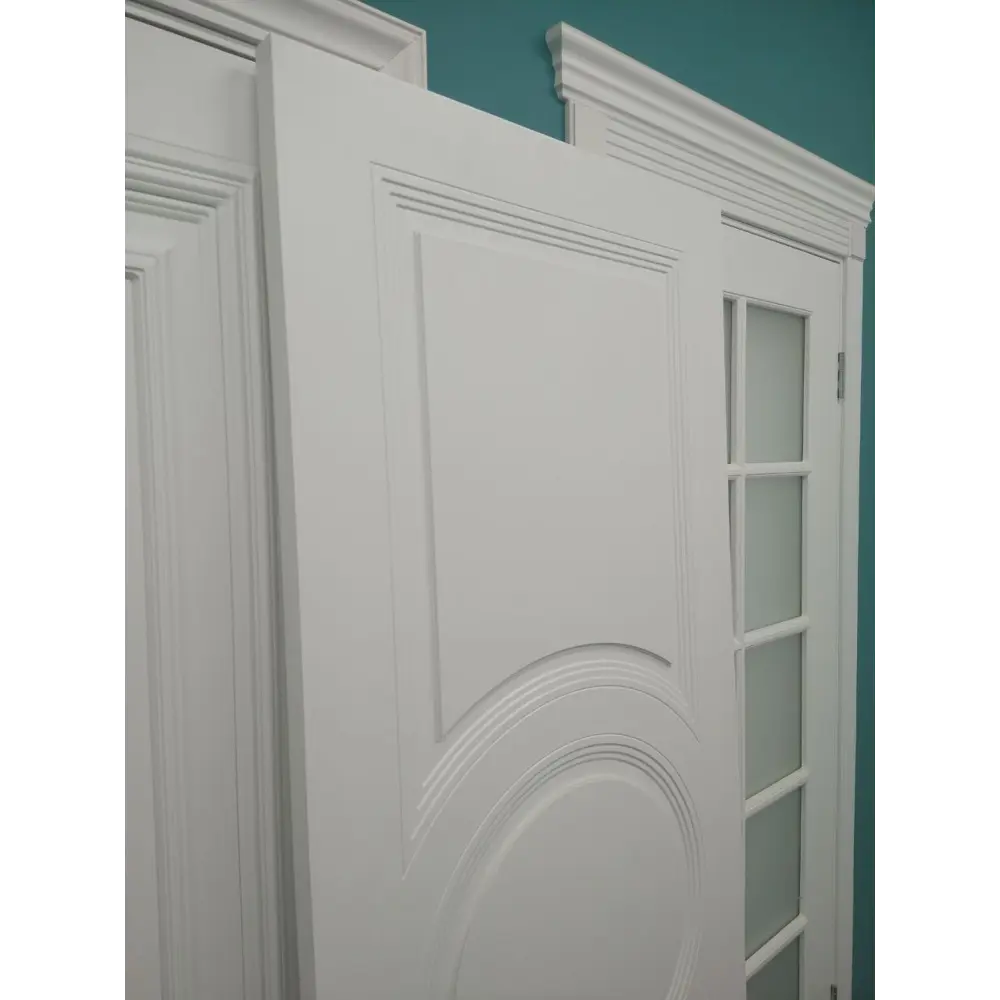 Фото 8 Комплект межкомнатной двери Wanmark Уно-5 глухая 190x60см эмаль цвет белый с коробом и наличниками Фото 8 Комплект межкомнатной двери Wanmark Уно-5 глухая 190x60см эмаль цвет белый с коробом и наличниками