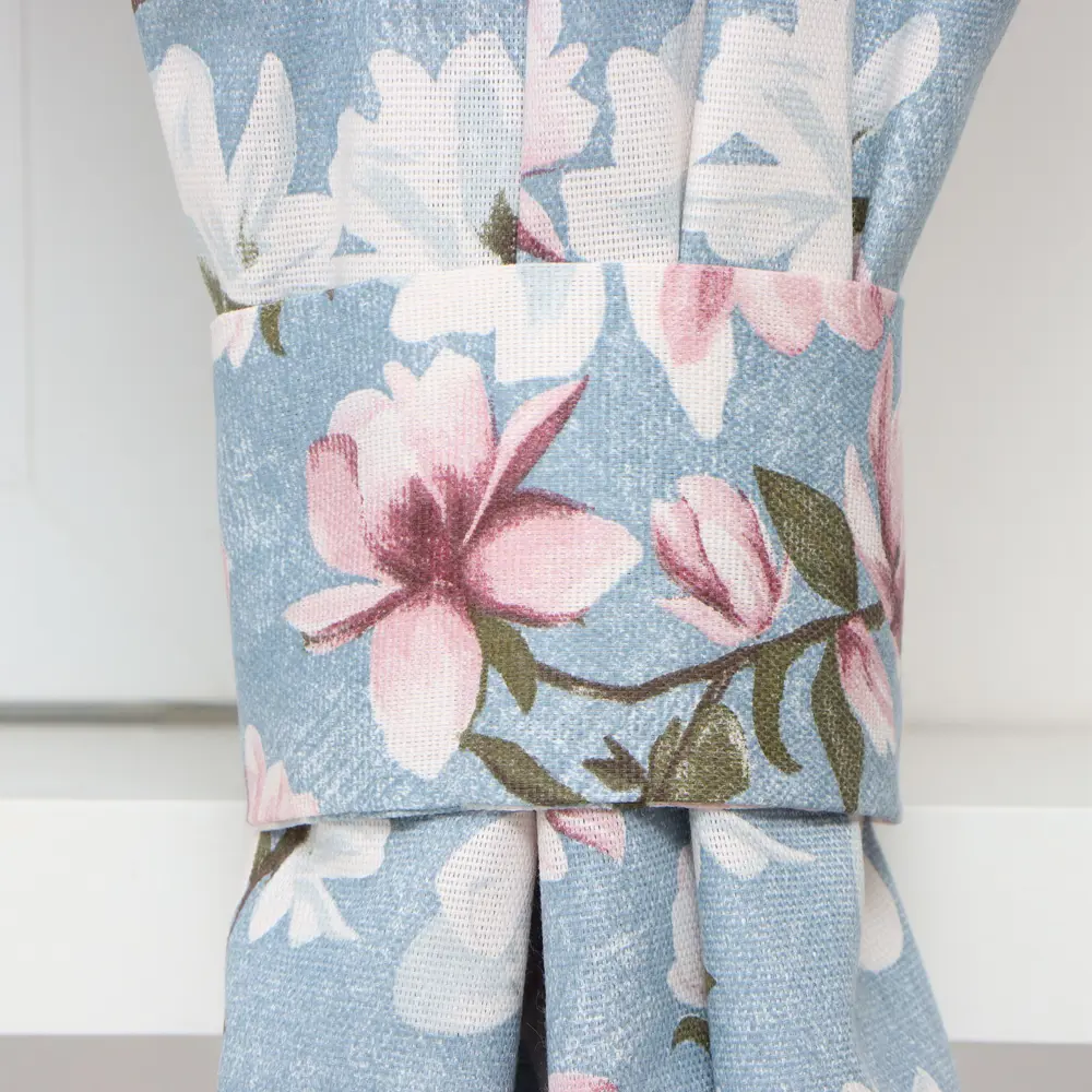 Фото 4 Комплект штор на шторной ленте Доляна 9828481 150x180 см цвет синий Фото 4 Комплект штор на шторной ленте Доляна 9828481 150x180 см цвет синий