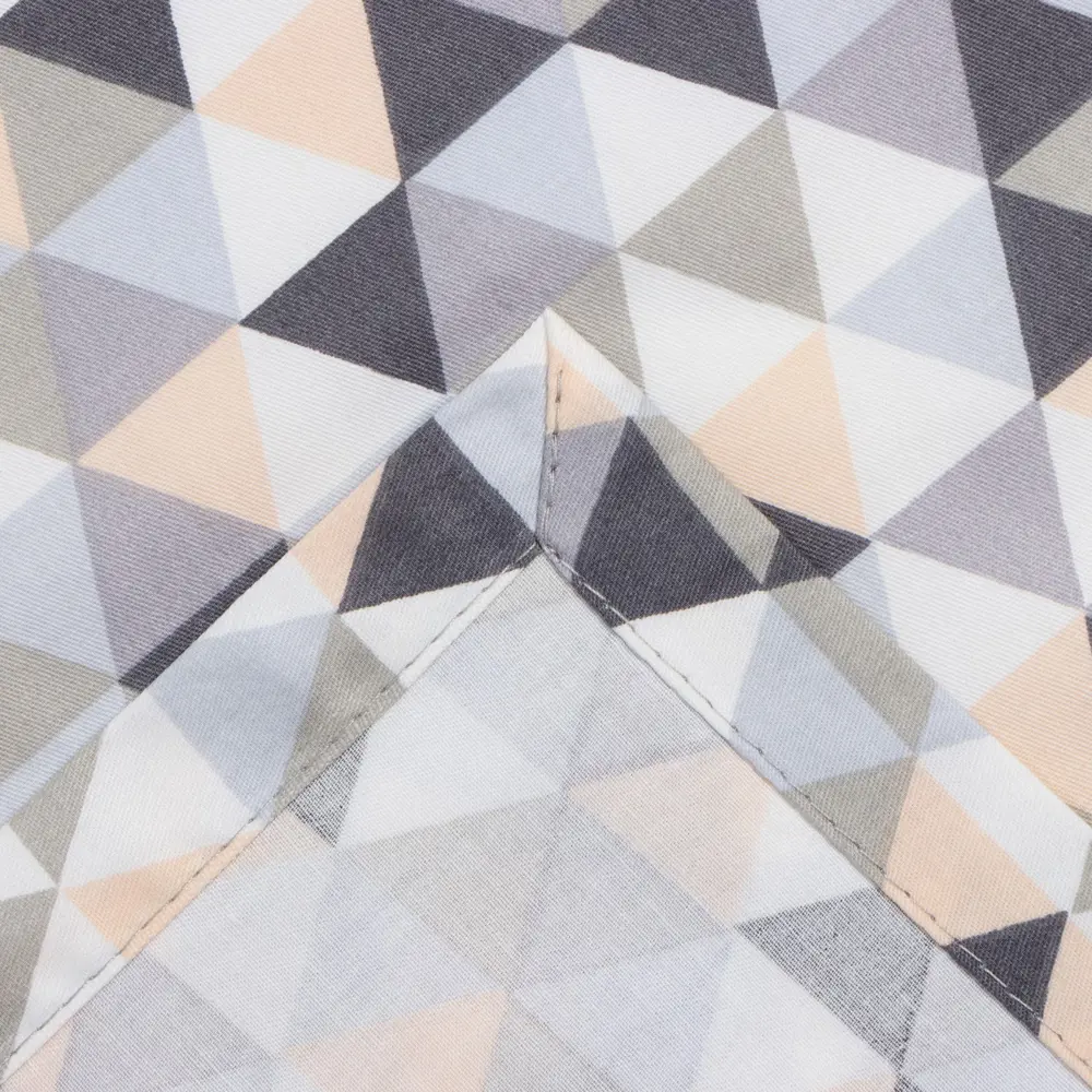 Фото 10 Комплект штор на шторной ленте для кухни Этель Треугольники 149x180 см цвет серый/серебристый Фото 10 Комплект штор на шторной ленте для кухни Этель Треугольники 149x180 см цвет серый/серебристый