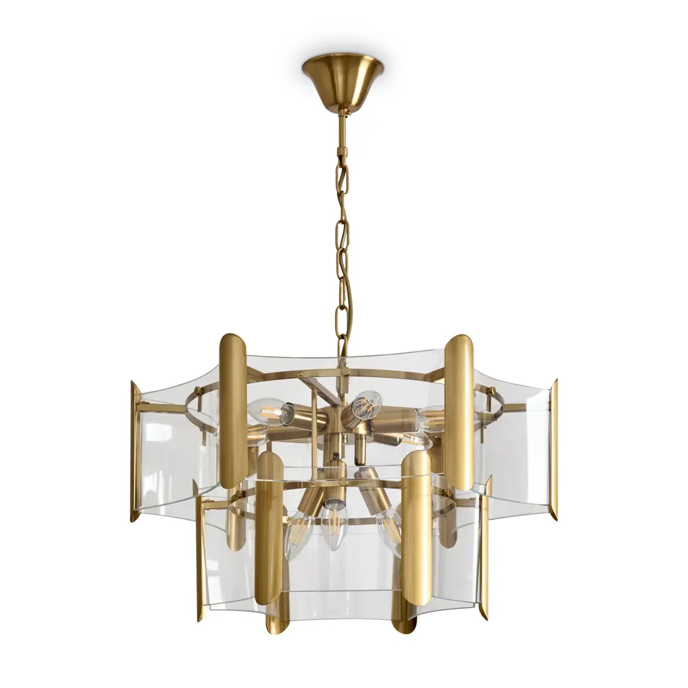 Фото Люстра подвесная Freya Lumiere Fr5516pl-09bs 9 ламп 24 м² цвет латунь Фото Люстра подвесная Freya Lumiere Fr5516pl-09bs 9 ламп 24 м² цвет латунь