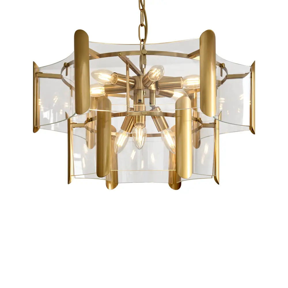 Фото 5 Люстра подвесная Freya Lumiere Fr5516pl-09bs 9 ламп 24 м² цвет латунь Фото 5 Люстра подвесная Freya Lumiere Fr5516pl-09bs 9 ламп 24 м² цвет латунь