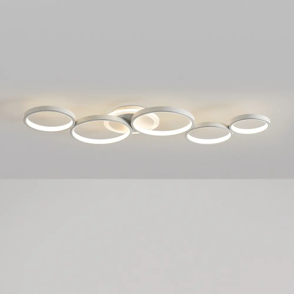 Фото 8 Люстра потолочная светодиодная Freya Neo geo Fr6201cl-l150w 32 м² нейтральный белый свет цвет белый Фото 8 Люстра потолочная светодиодная Freya Neo geo Fr6201cl-l150w 32 м² нейтральный белый свет цвет белый