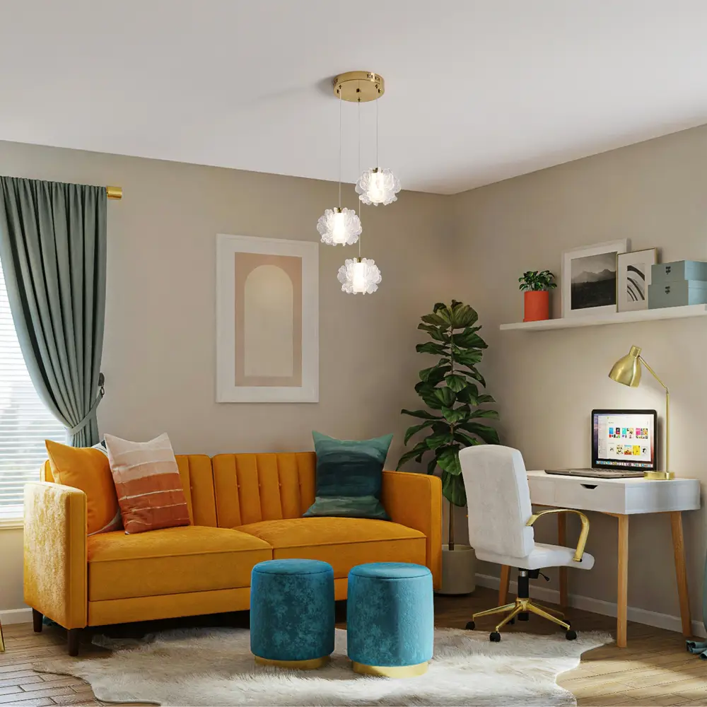 Фото 8 Светильник подвесной светодиодный Freya Aletta Fr6242pl-l24bs 12 м² нейтральный белый свет цвет латунь Фото 8 Светильник подвесной светодиодный Freya Aletta Fr6242pl-l24bs 12 м² нейтральный белый свет цвет латунь