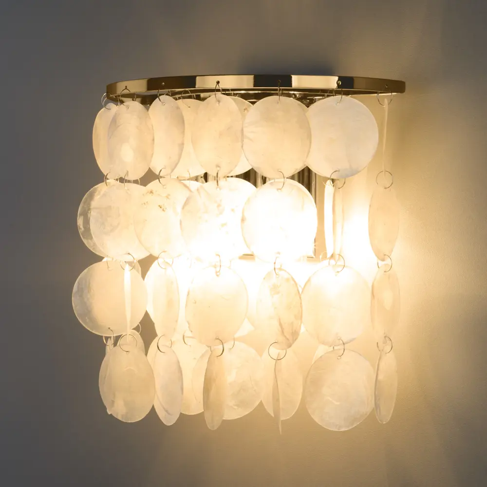 Фото 4 Настенный светильник с перламутром Eurosvet Sandra 60084/2 E14 2x40 Вт хром/латунь Фото 4 Настенный светильник с перламутром Eurosvet Sandra 60084/2 E14 2x40 Вт хром/латунь