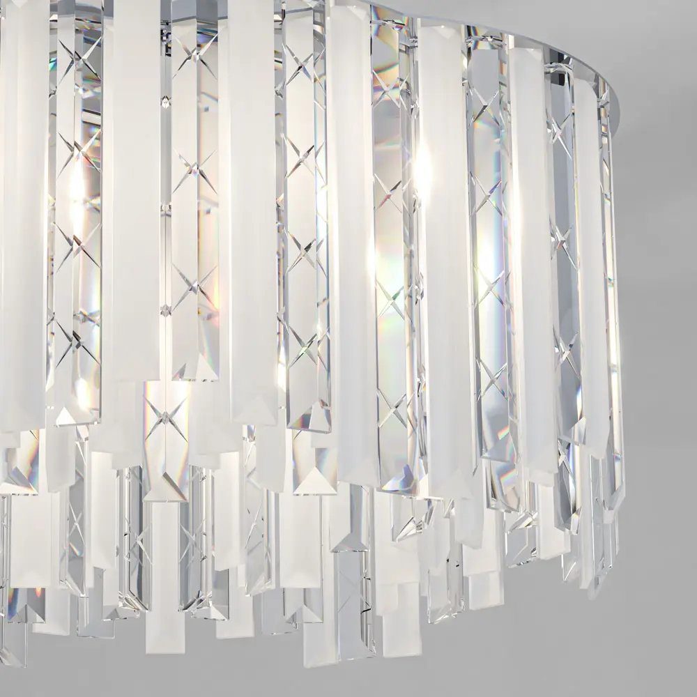 Фото 5 Светильник подвесной Eurosvet Radiance A071172 6 ламп 10 м² цвет хром/белый/бесцветный/прозрачный Фото 5 Светильник подвесной Eurosvet Radiance A071172 6 ламп 10 м² цвет хром/белый/бесцветный/прозрачный