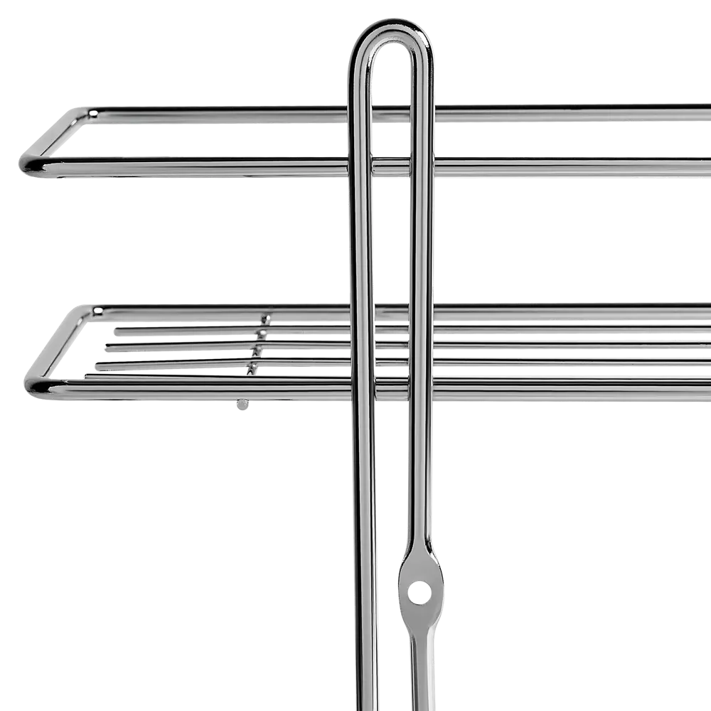 Фото 2 Полка для ванной комнаты Swensa SWR-022 двухъярусная прямая металл Фото 2 Полка для ванной комнаты Swensa SWR-022 двухъярусная прямая металл