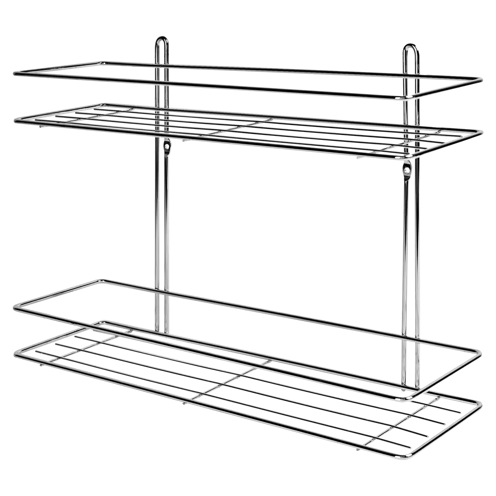 Фото Полка для ванной комнаты Swensa SWR-022 двухъярусная прямая металл Фото Полка для ванной комнаты Swensa SWR-022 двухъярусная прямая металл
