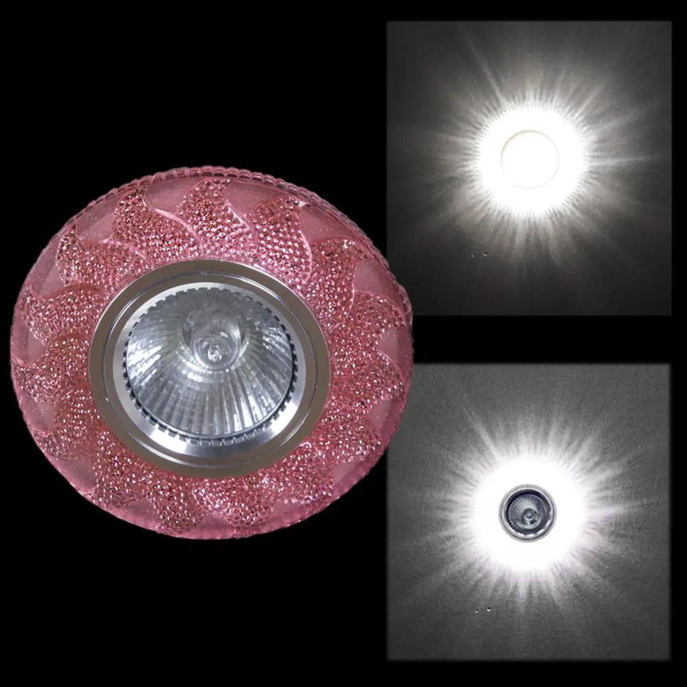 Фото Светильник точечный встраиваемый Reluce 00044-9.0-001cn mr16+led pk под отверстие 55 мм GU5.3 цвет хром/розовый Фото Светильник точечный встраиваемый Reluce 00044-9.0-001cn mr16+led pk под отверстие 55 мм GU5.3 цвет хром/розовый