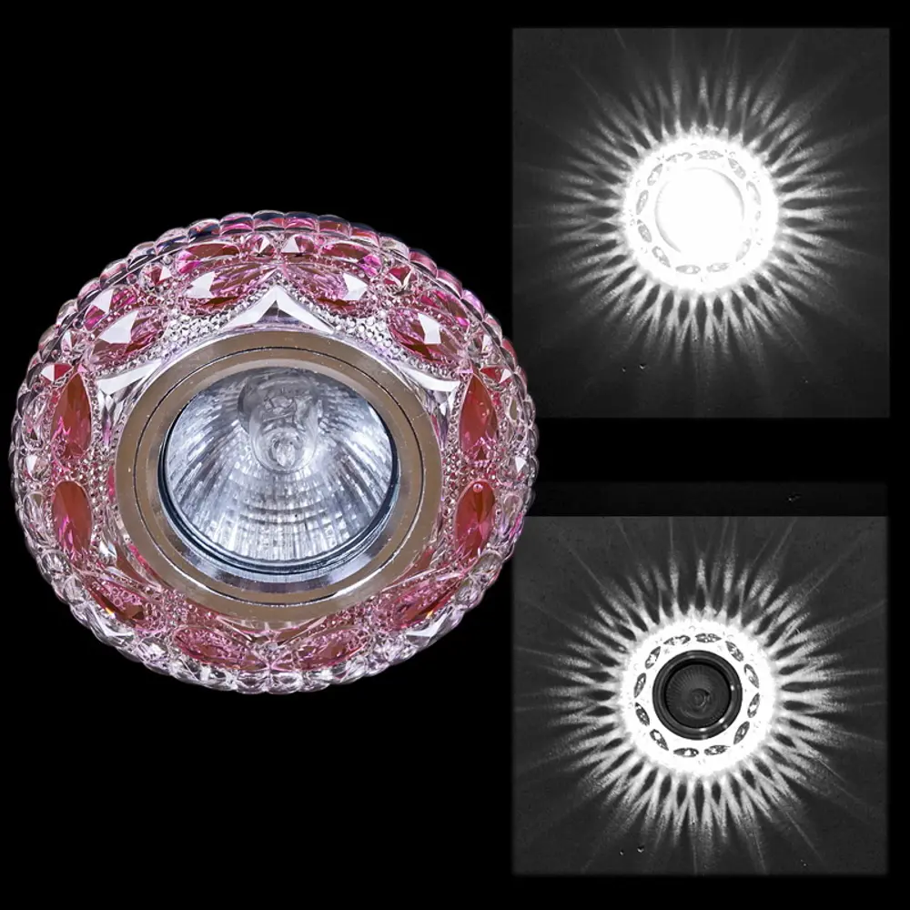 Фото Светильник точечный встраиваемый Reluce 00757-9.0-001cn mr16+led3w cl+pk под отверстие 65 мм GU5.3 цвет хром/прозрачный/розовый Фото Светильник точечный встраиваемый Reluce 00757-9.0-001cn mr16+led3w cl+pk под отверстие 65 мм GU5.3 цвет хром/прозрачный/розовый