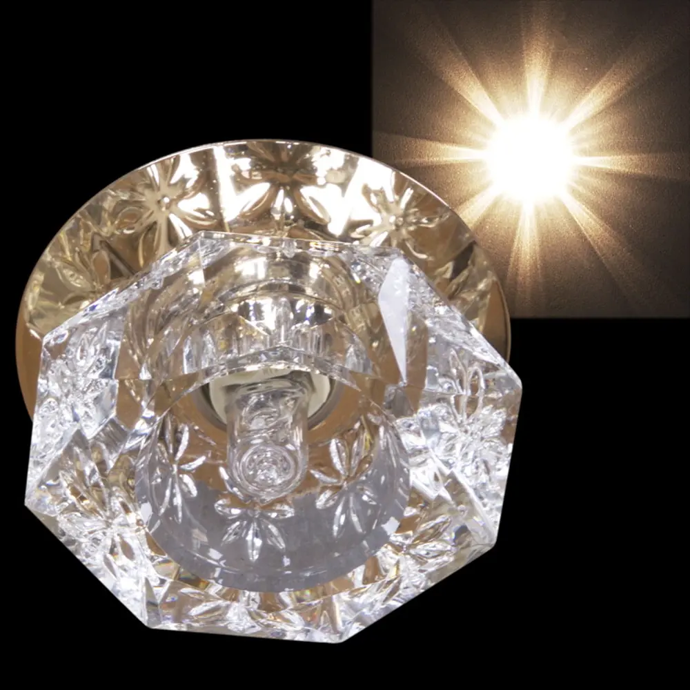 Фото Светильник точечный встраиваемый Reluce 07232-9.0-001hs g9 gd под отверстие 55 мм G9 цвет золото/прозрачный Фото Светильник точечный встраиваемый Reluce 07232-9.0-001hs g9 gd под отверстие 55 мм G9 цвет золото/прозрачный