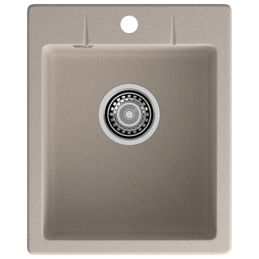 Фото Мойка для кухни Granfest 49x40 см глубина чаши 18 см искусственный камень цвет песочный