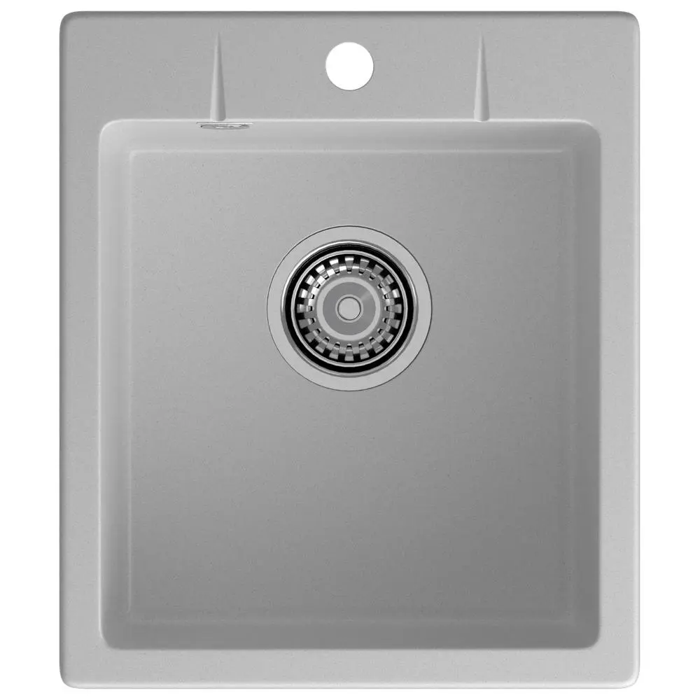 Фото Мойка для кухни Granfest 49x42 см глубина чаши 18 см искусственный камень цвет серый