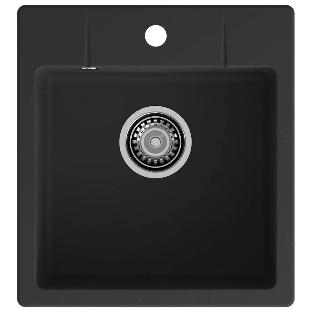 Фото Мойка для кухни Granfest 49x45 см глубина чаши 18 см искусственный камень цвет черный
