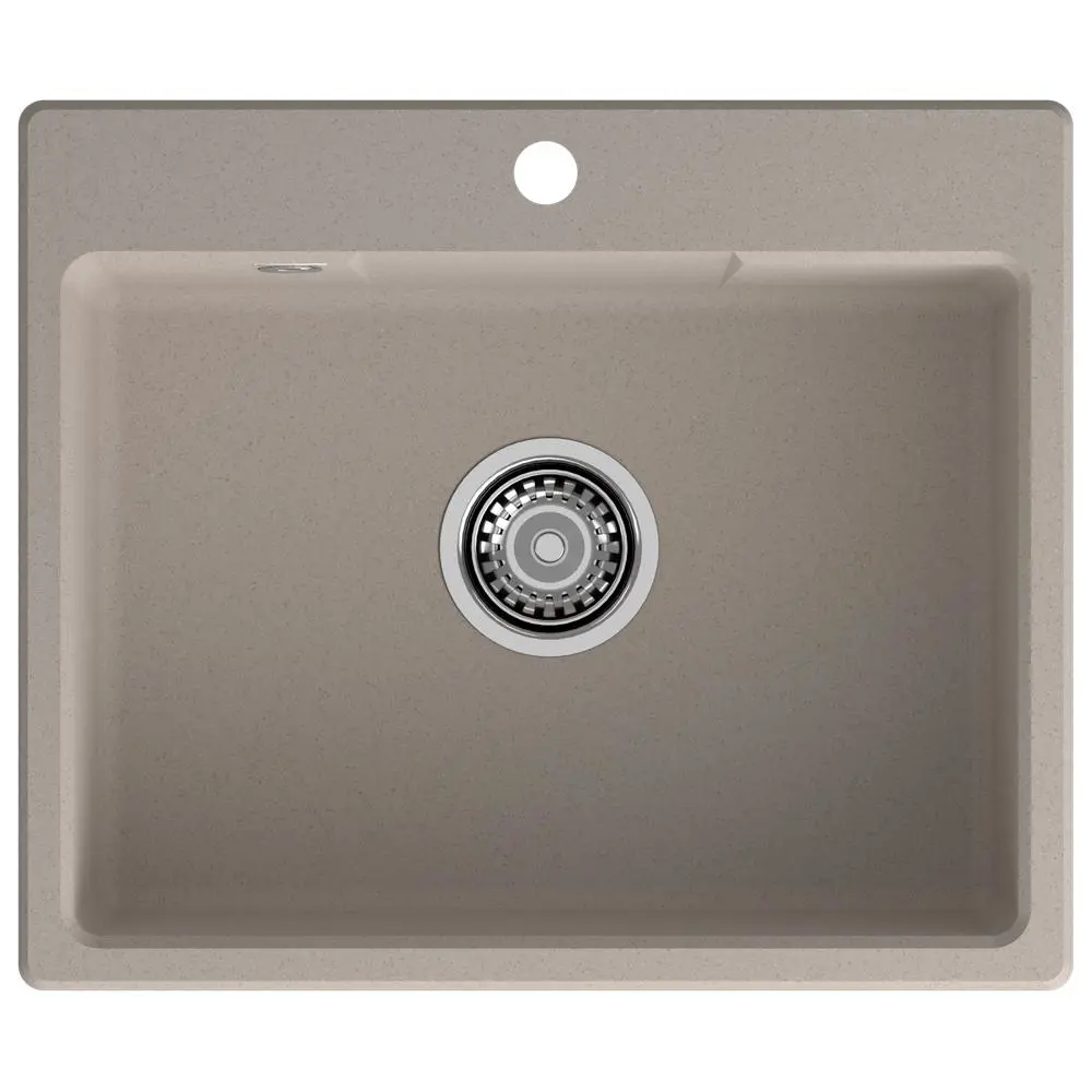 Фото Мойка для кухни Granfest 658 песочный 49x58 см глубина чаши 18 см искусственный камень цвет песочный