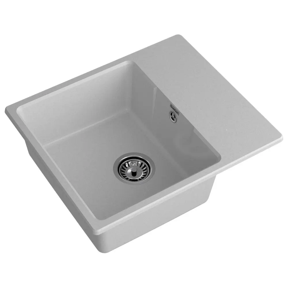 Фото 2 Мойка для кухни Granfest 658L серый 49x58 см глубина чаши 18 см искусственный камень цвет серый