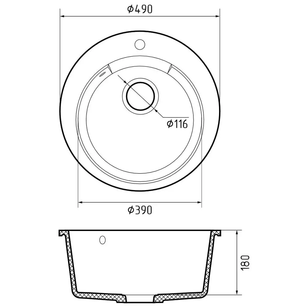 Фото 3 Мойка для кухни Granfest 49x49 см глубина чаши 18 см искусственный камень цвет черный Фото 3 Мойка для кухни Granfest 49x49 см глубина чаши 18 см искусственный камень цвет черный