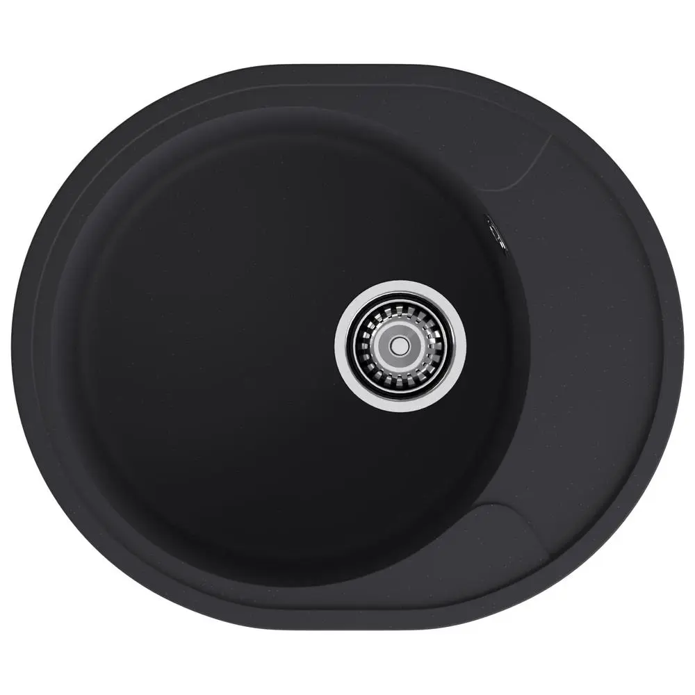Фото Мойка для кухни Granfest 48x57 см глубина чаши 19 см искусственный камень цвет черный Фото Мойка для кухни Granfest 48x57 см глубина чаши 19 см искусственный камень цвет черный