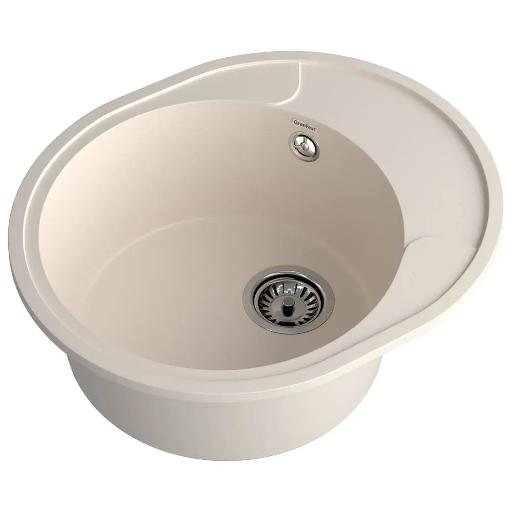 Фото 2 Мойка для кухни Granfest 48x57 см глубина чаши 19 см искусственный камень цвет белый