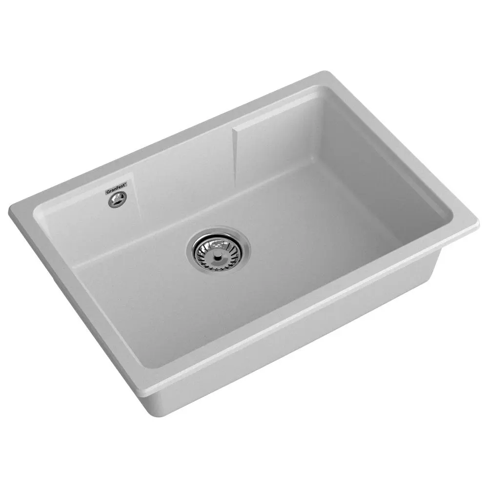Фото 2 Мойка для кухни Granfest 45x65 см глубина чаши 17 см искусственный камень цвет серый