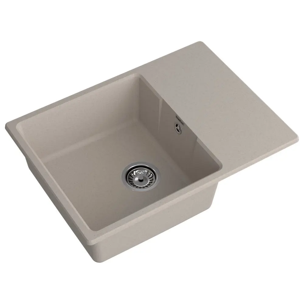 Фото 2 Мойка для кухни Granfest 49x68 см глубина чаши 18 см искусственный камень цвет песочный Фото 2 Мойка для кухни Granfest 49x68 см глубина чаши 18 см искусственный камень цвет песочный