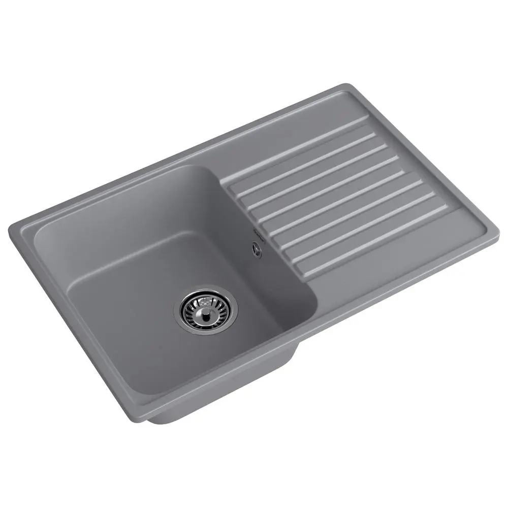 Фото 2 Мойка для кухни Granfest 47.6x73.6 см глубина чаши 18 см искусственный камень цвет темно-серый