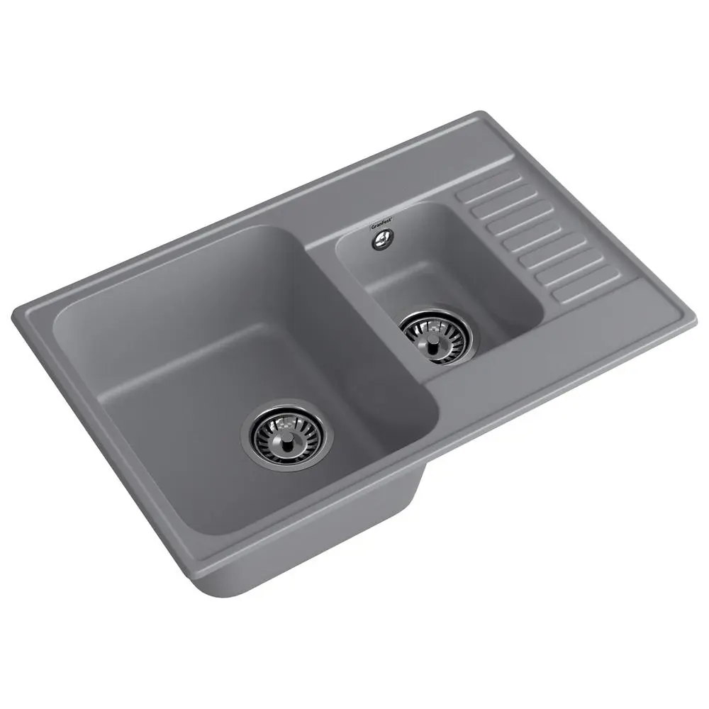 Фото 2 Мойка для кухни Granfest 21К темно-серый 47.8x73.7 см глубина чаши 18 см искусственный камень цвет темно-серый Фото 2 Мойка для кухни Granfest 21К темно-серый 47.8x73.7 см глубина чаши 18 см искусственный камень цвет темно-серый