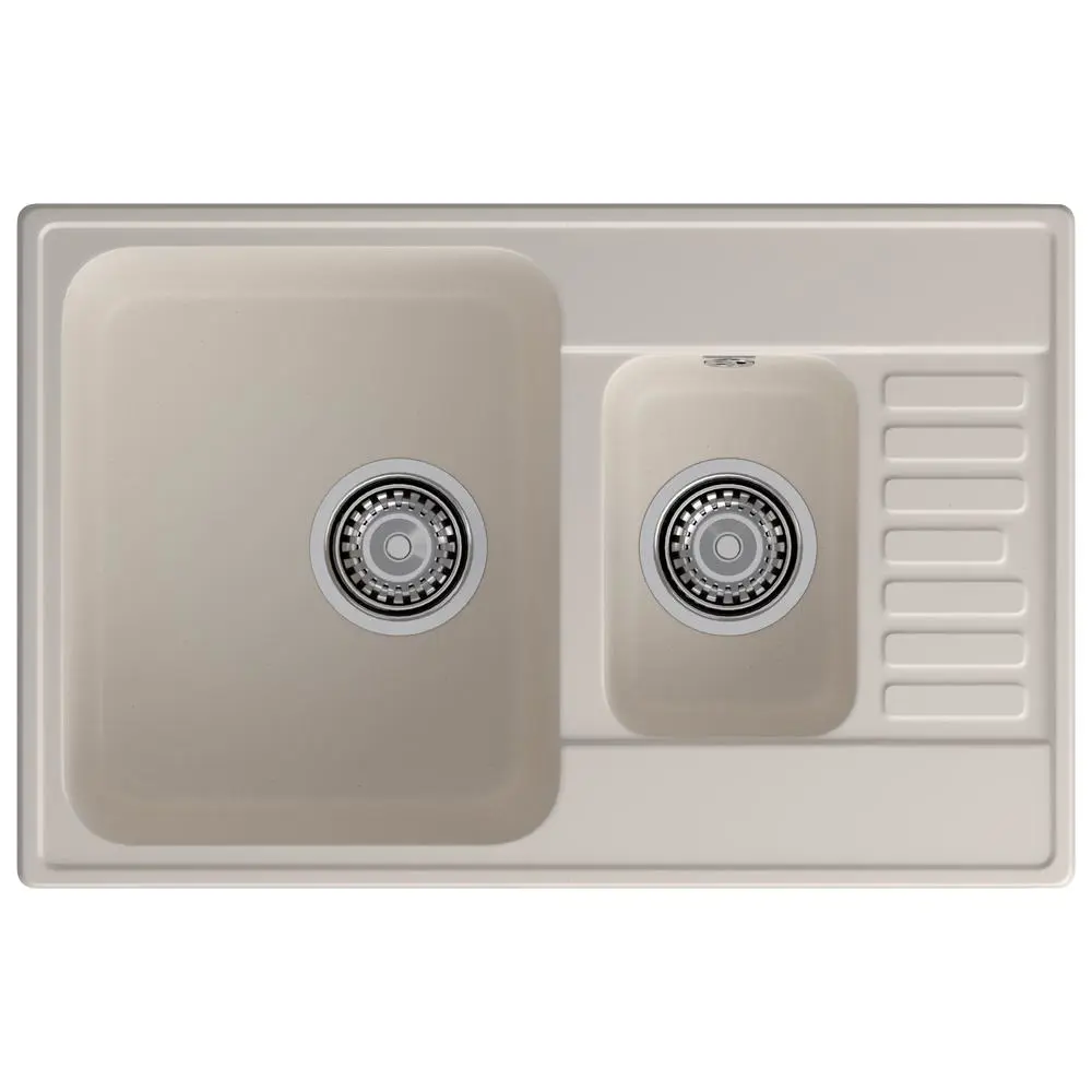 Фото Мойка для кухни Granfest 21К белый 47.8x73.7 см глубина чаши 18 см искусственный камень цвет белый