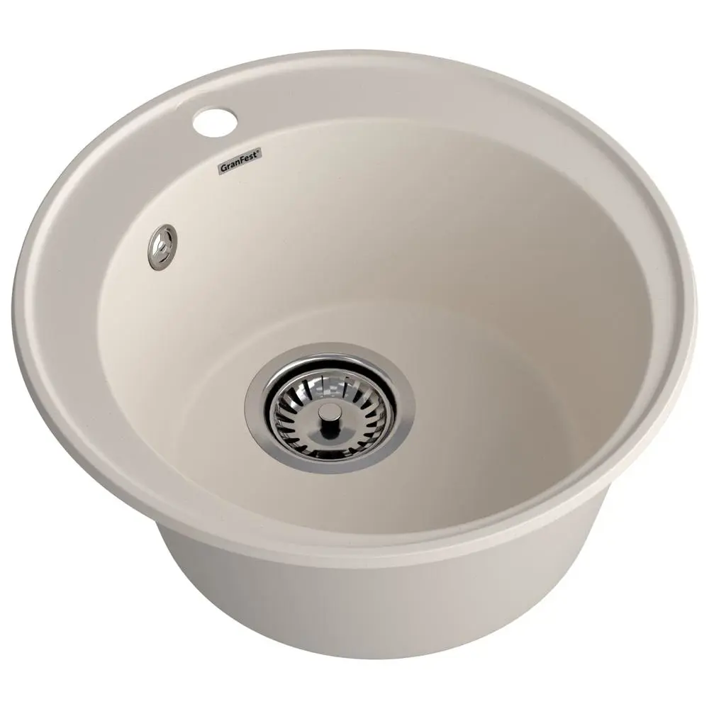 Фото 2 Мойка для кухни Granfest 47.9x47.9 см глубина чаши 18 см искусственный камень цвет белый
