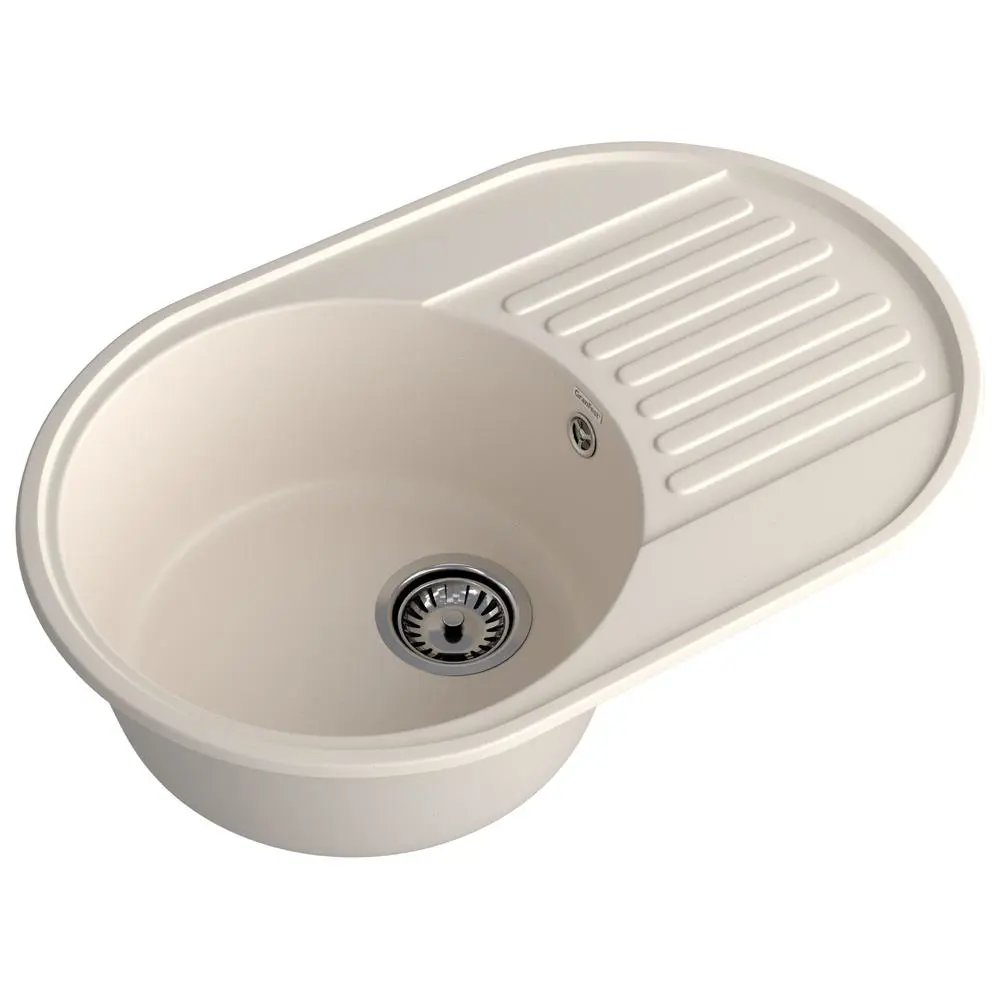 Фото 2 Мойка для кухни Granfest 18 белый 47.8x73.7 см глубина чаши 18 см искусственный камень цвет белый