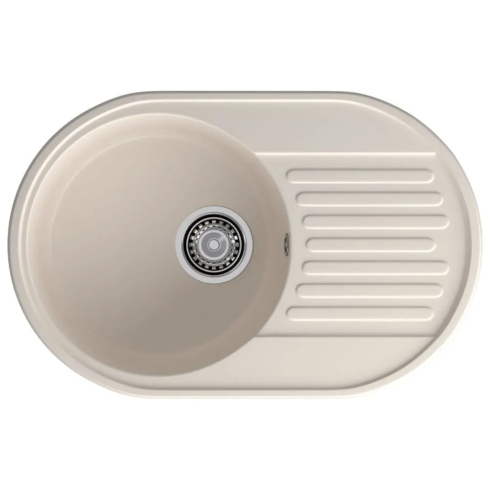 Фото Мойка для кухни Granfest 18 белый 47.8x73.7 см глубина чаши 18 см искусственный камень цвет белый