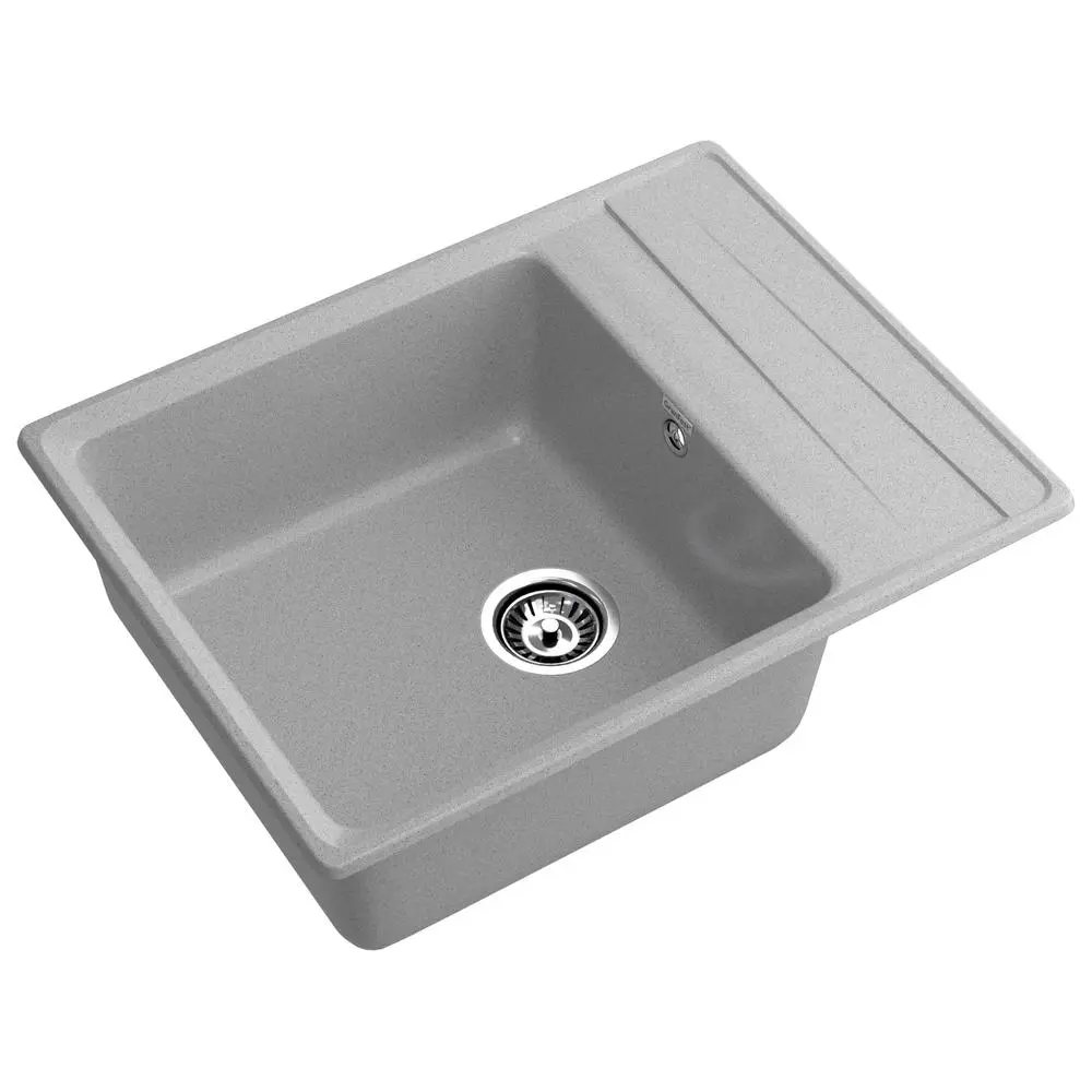 Фото 2 Мойка для кухни Granfest LV-660L серый 50x66 см глубина чаши 20 см искусственный камень цвет серый Фото 2 Мойка для кухни Granfest LV-660L серый 50x66 см глубина чаши 20 см искусственный камень цвет серый