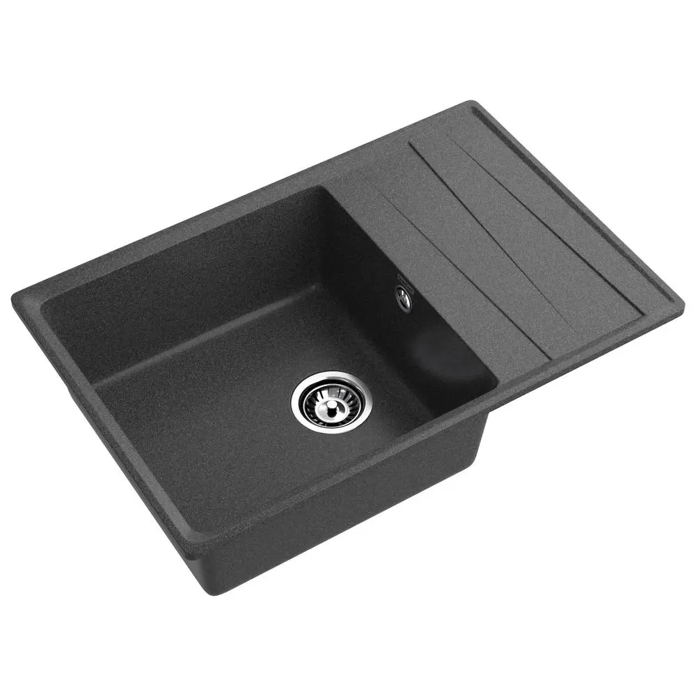 Фото 2 Мойка для кухни Granfest LV-760L графит 50x76 см глубина чаши 20 см искусственный камень цвет графит Фото 2 Мойка для кухни Granfest LV-760L графит 50x76 см глубина чаши 20 см искусственный камень цвет графит