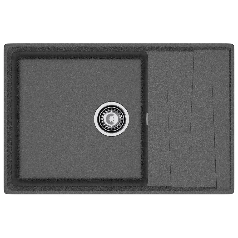 Фото Мойка для кухни Granfest LV-760L графит 50x76 см глубина чаши 20 см искусственный камень цвет графит Фото Мойка для кухни Granfest LV-760L графит 50x76 см глубина чаши 20 см искусственный камень цвет графит