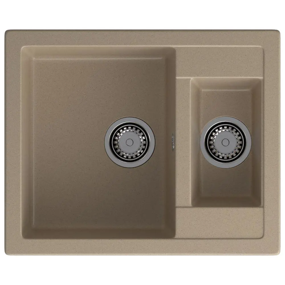 Фото Мойка для кухни Granfest 50x61 см глубина чаши 20 см искусственный камень цвет песочный