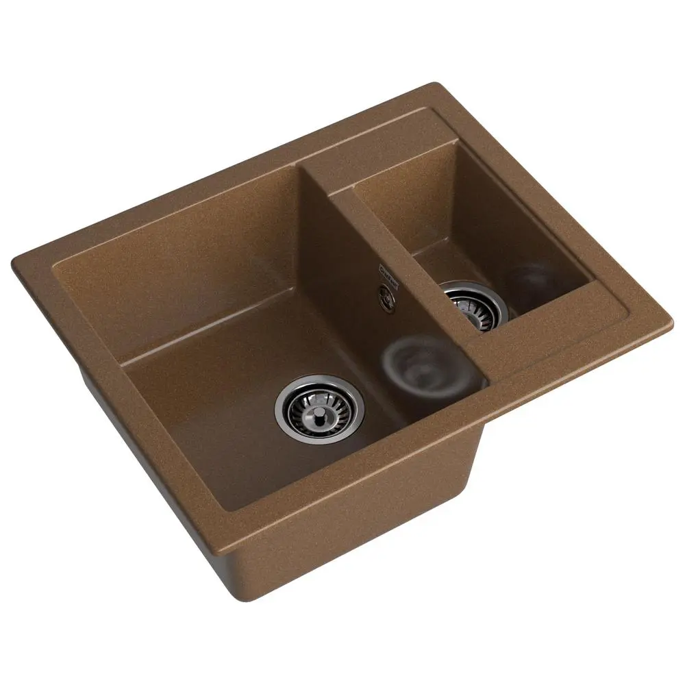 Фото 2 Мойка для кухни Granfest 50x61 см глубина чаши 20 см искусственный камень цвет терракотовый