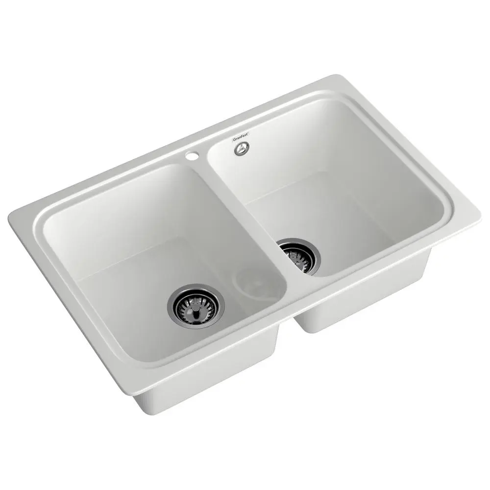 Фото 2 Мойка для кухни Granfest 50x78.6 см глубина чаши 20 см искусственный камень цвет белый Фото 2 Мойка для кухни Granfest 50x78.6 см глубина чаши 20 см искусственный камень цвет белый