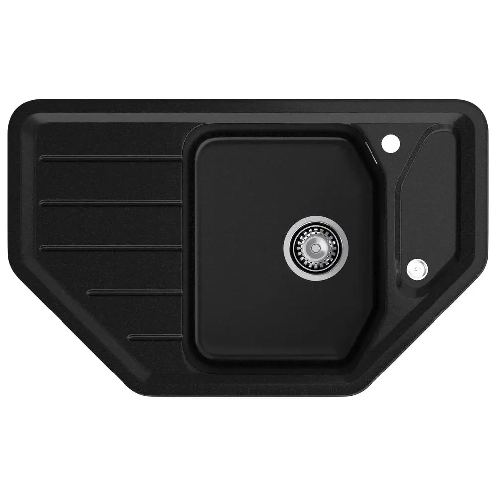Фото Мойка для кухни Granfest 49x79 см глубина чаши 20 см искусственный камень цвет черный Фото Мойка для кухни Granfest 49x79 см глубина чаши 20 см искусственный камень цвет черный