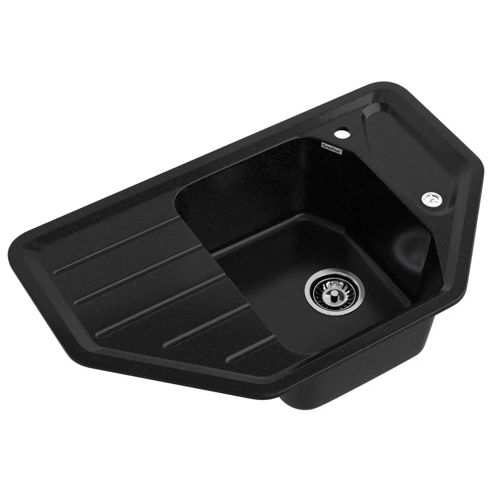 Фото 2 Мойка для кухни Granfest 49x79 см глубина чаши 20 см искусственный камень цвет черный Фото 2 Мойка для кухни Granfest 49x79 см глубина чаши 20 см искусственный камень цвет черный